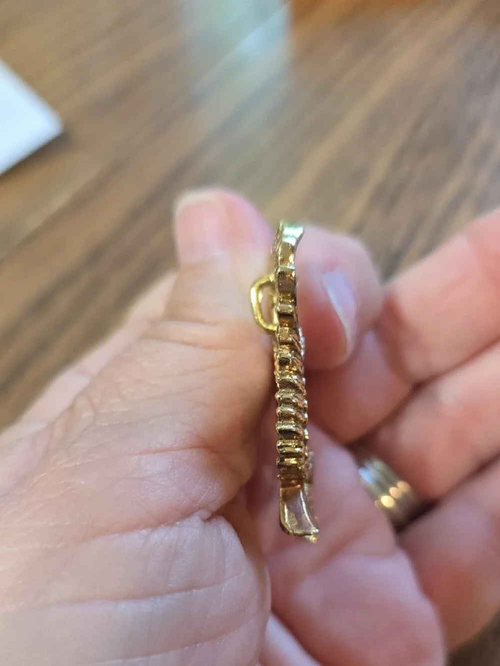 Vintage Multi Tone Eagle Pendant with Metallic Accents
